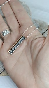 Hammered Aluminum & Brass Bar Necklace: 'through Thick and Thin' Gift - Etsy