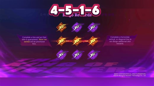 New KOF Bingo Pattern 2025 for Mobile Legends