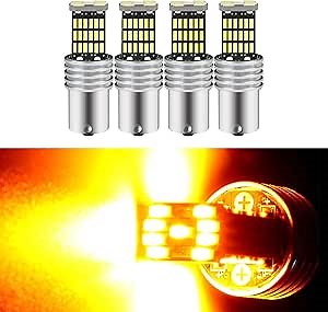 Zufoty 4 PCS Car Turn Signal Bulbs, LED Turn Signal Light Bulbs, Super Bright Reverse Lights, Automotive Back Up Light Bulbs, 1156 led bulbs for Cars, Backup Reverse Lights Tail Brake Signal Lights