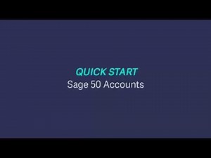 Sage 50 Accounts - Getting Started