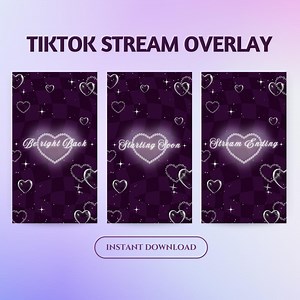 Lofi Purple Stream Overlay Package: Animated Tiktok Scenes (digital Download) - Etsy