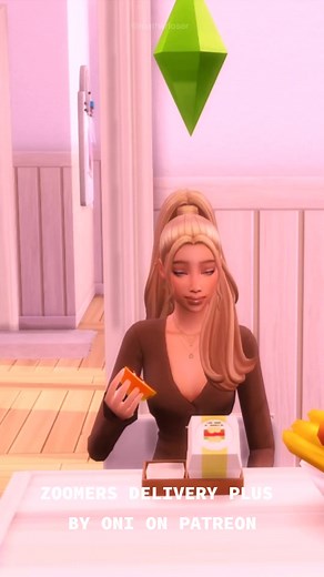 🛍️🍲 Zoomers delivery plus by Oni on patreon 🍱🛍️ #simmakeover #ts4 #thesims4cc #thesims4 #thesims4thingzz #thesims4gameplay #smallmods #foryoupage #thesims4mods #thesims4challenge #makeover