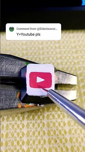 Drawing Y for YouTube but on custom keyboard! ‪@YouTube‬ #drawing #keycaps #keyboard