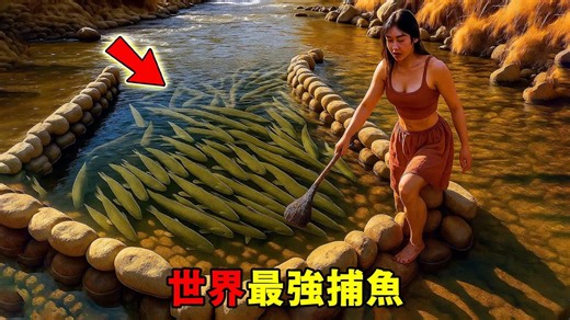 世界最强十大捕鱼技艺！效率逆天的捕鱼平台竟然只排第6，第一名的发明者简直就是捕鱼天才，轻鬆收穫上百斤鱼！