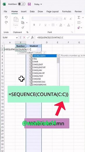 How to use sequence function in excel? | Ms excel made easier | Auto fill serial number |