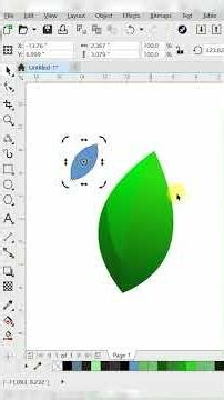 CorelDRAW Me Beautiful Leaf Design 🌿 | Easy Vector Tutorial #Shorts