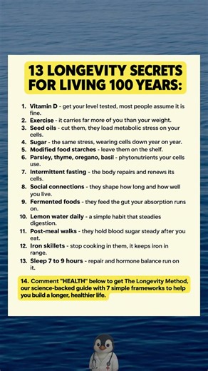 13 Longevity Secrets for Living to 100! 🧬 | Healthy Aging & Wellness Tips