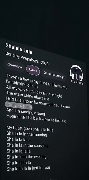 Shalala Lala 🙌🎧🎶 . . . #lyrics #music #song #fyp #tya_lyrics_