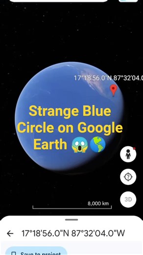 Strange Blue Circle on Google Earth #shorts #viral #googleearth