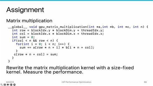 HIP编程教程 | 单元7 HIP性能优化1｜7-6 单元7总结 | AMD GPU | ROCm