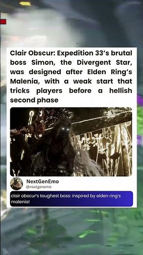 clair obscur’s toughest boss: inspired by elden ring’s malenia! #clairobscurexpedition33 #eldenring