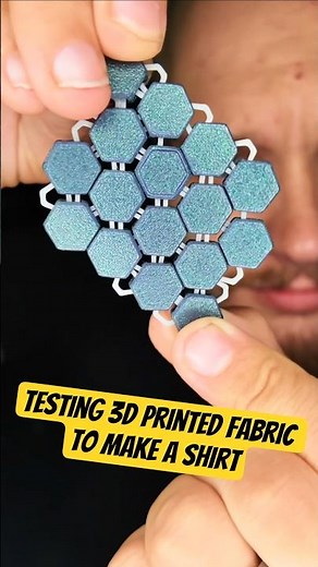 I'm 3D printing a shirt to wear to a red carpet and this is my first test #3dprinting #diy #art