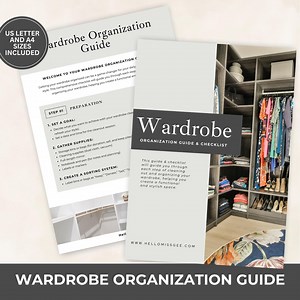 Wardrobe Checklist, Closet Organization Planner, Closet Cleanout Guide, Printable Tracker - Etsy