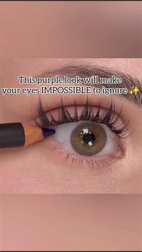 Dreamy Purple Glitter Eye Makeup Tutorial#shorts