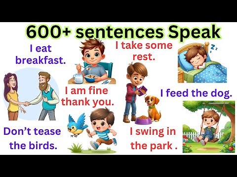 Speak English With Kids | 600 Daily Use Sentences for Children | English Speaking Practice at Home