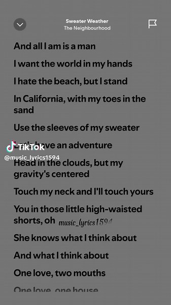 Sweater Weather Lyrics by The Neighbourhood