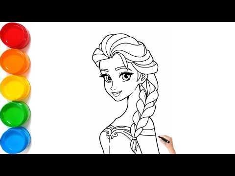 How to Draw Elsa from Frozen | Easy Disney Princess Drawing for Kids