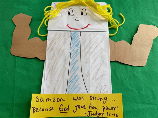 Bible Crafts - The Strength of Samson (Judges 14 & 15) - Ministry To Children
