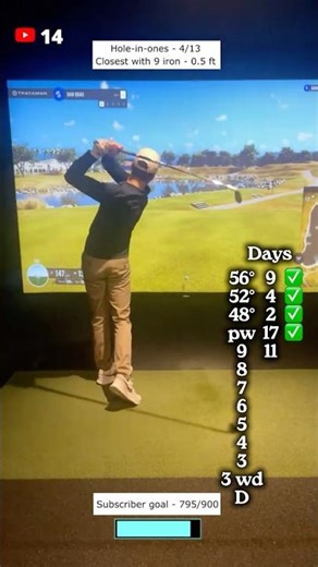 Hole-in-one with every club! 9 iron day eleven…