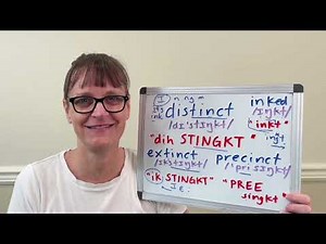 How to Pronounce Distinct, Extinct, Precinct and Inked (vowel ɪ before ng)