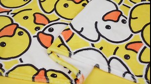 SmoothNovelty Cute Rubber Duck Throw Blanket Cartoon Ducky Gift Decorative Soft Fleece Ducky All Season Blankets Cozy Flannel Carpet for Bed Chair Car Sofa Couch Bedroom(Yellow,White,50" X 40")