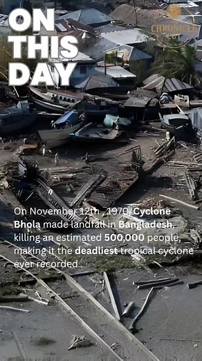 3 comments | ️ TODAY IN HISTORY On November 12, 1970, Cyclone Bhola...