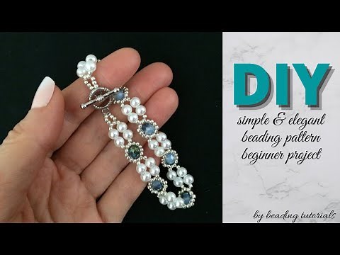 Beads bracelet making-beading tutorial for beginers. Easy beading pattern