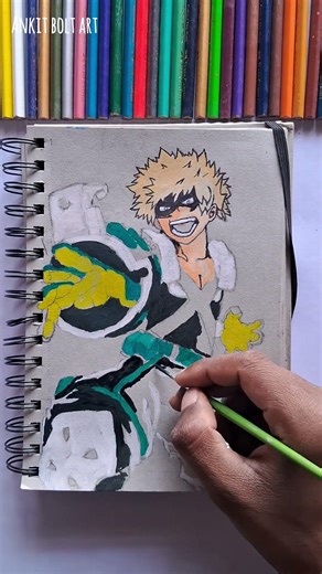 Bakugo 🔥 Explosion Art 😈 | Anime Drawing #shorts sorry yaar do baar upload hogay 😅
