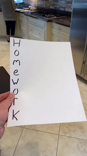 showing my mom what the word “homework” actually means😅