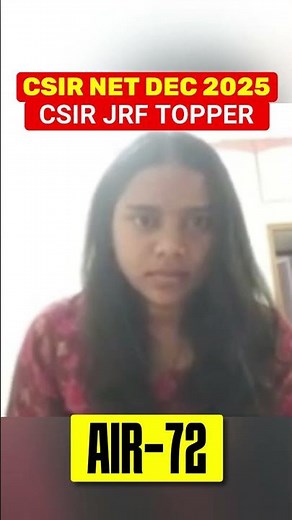 CSIR JRF Topper PRIYANKA OGRE I AIR 72 I CSIR NET DEC 2025 Result I Strategy I IFAS Testimonial