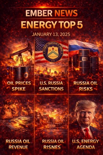 News. Sanctions, oil spikes, and big policy signals — here are the five energy stories that moved markets today. #trending #viral #news #fyp #follow