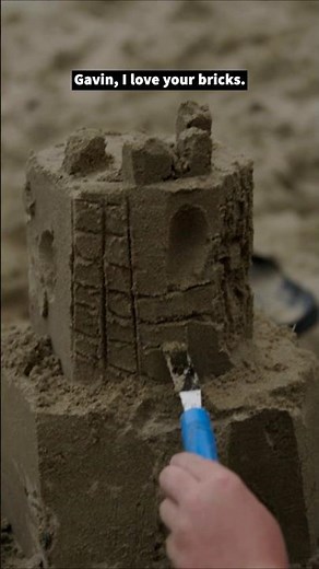 The ✨secret✨ to making a sandcastle 🏰 #Sandcastle #Sandcastles #SandSculpture #RaceAgainstTheTide