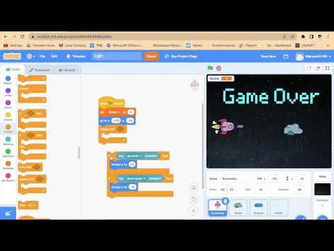 【Scratch编程教程】🚀🌟👨‍🚀外太空火箭射击石头游戏 🎮 Part 1