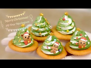 Making Christmas Tree 3D Meringue Cookies!