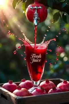 “Sip the Power of Red" Deep ruby freshness straight from nature