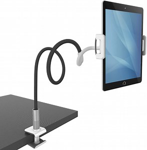 Lamicall Gooseneck Tablet Phone Holder, Tablet Mount : Flexible Long Arm Tablet Phone Stand for All 4.7-10.5” Devices - Black