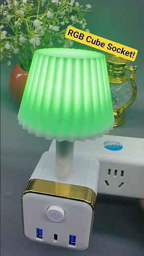 Amazing Cube Socket with RGB Night Lamp 😍 USB & Type-C Fast Charging! #shorts
