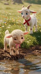 Little Goat and Little Lamb Friendship Story #kidstory #jungkook #goat #lamb #storytime