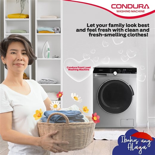 To show your loved ones how much you care, no matter where they are! ​ The Condura Front Load Washing Machine's Spa Care Program guarantees the removal of 99.99% of bacteria, ensuring your loved ones' comfort wherever they go! ​ ​ #Condura​ #AlagangCondura #StainStainGoAway #ConduraWashingMachines #IbaAngLinisIbaAngAlaga #ConduraFrontLoadWashingMachine | Condura