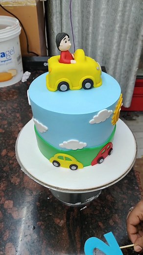Cute Car Theme 2nd Birthday Cake | Kids Special Cake Design | Sunil Cake Master