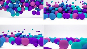 Colorful Balls Falling Down