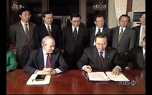 KBS新闻片段·韩国与国际货币基金组织签署支援协议（1997.12.3）中文字幕