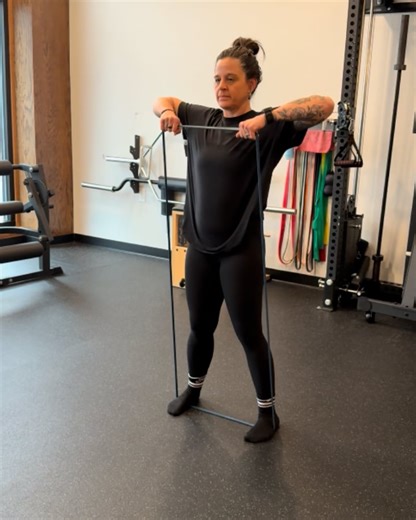 Standing Band Resisted High Row