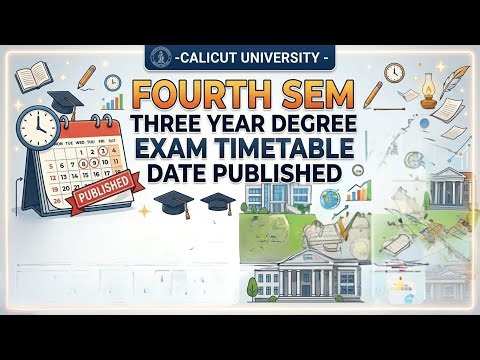FOURTH sem 3year Degree Supplilementary Exam Timetable Published #calicutuniversity #fourthsemester