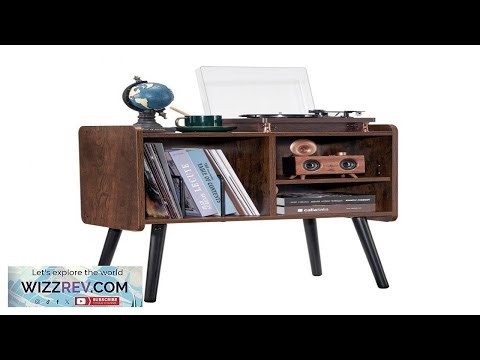 VEVOR Record Player Stand Turntable Stand Holds Up to 100 Albums Vintage