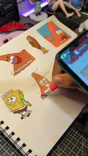 drawing stiker meme #drawingvideo #spongebob #drawing