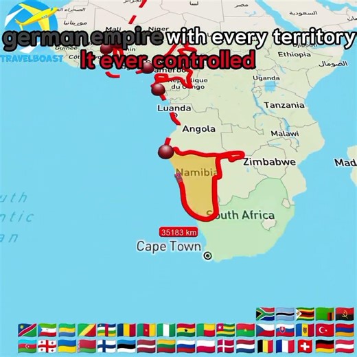 german empire🇩🇪 with every territory lt ever controlled #travelboast #map #german #empire