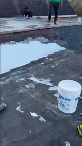 Commercial roof upgrade-shingle install & flat transition prep w/Mule Hide silicone
