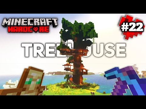 I build the ultimate treehouse! in Minecraft PE hardcore survival series ep-22 (hindi)