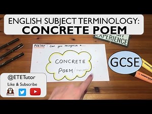 Concrete Poem - Poetry Terminology